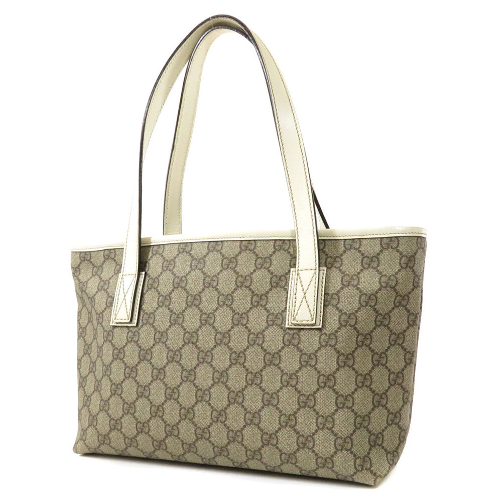 Gucci Tote Joy Shoulder White Leather GG Bag Supreme